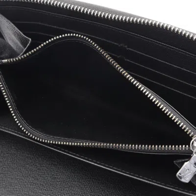 Pre-owned Louis Vuitton Black Coated Canvas Long Wallet (bi-fold) ()
