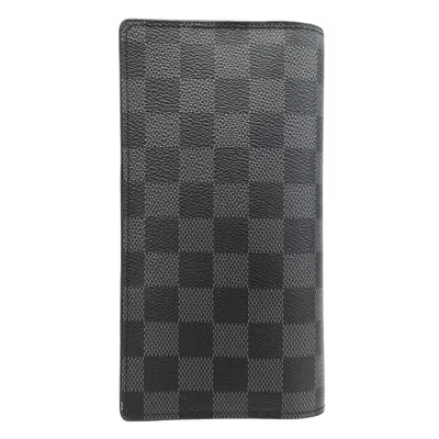 Pre-owned Louis Vuitton Black Damier Graphite Canvas Long Wallet (bi-fold) ()