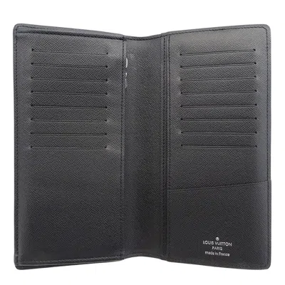 Pre-owned Louis Vuitton Black Damier Graphite Canvas Long Wallet (bi-fold) ()