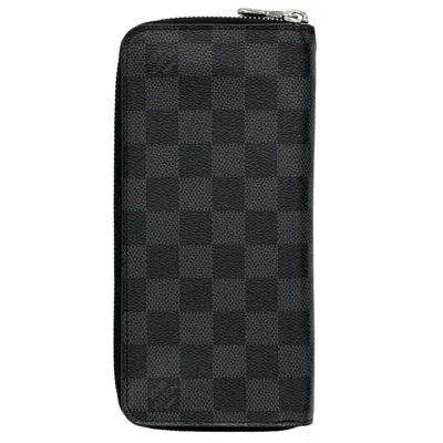 Pre-owned Louis Vuitton Black Damier Graphite Damier Graphite Canvas Long Wallet (bi-fold) ()
