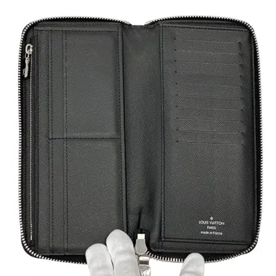 Pre-owned Louis Vuitton Black Damier Graphite Damier Graphite Canvas Long Wallet (bi-fold) ()