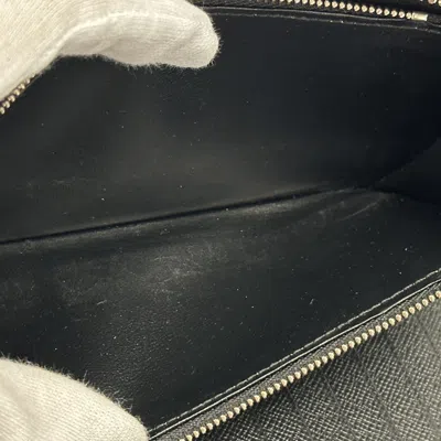 Pre-owned Louis Vuitton Black Damier Graphite Damier Graphite Canvas Long Wallet (bi-fold) ()
