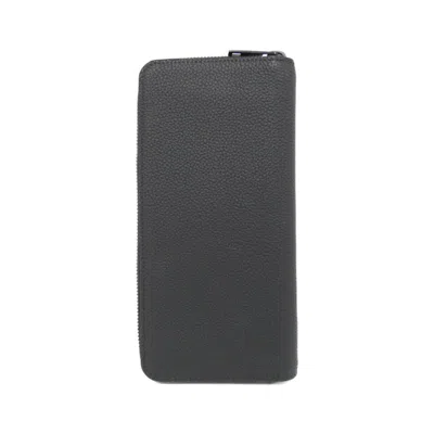 Pre-owned Louis Vuitton Black Leather Long Wallet (bi-fold) ()