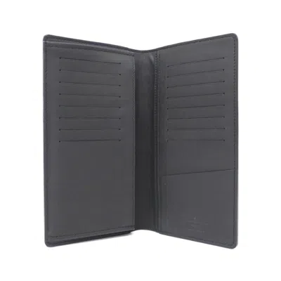 Pre-owned Louis Vuitton Black Leather Long Wallet (bi-fold) ()
