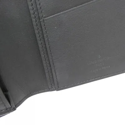Pre-owned Louis Vuitton Black Leather Long Wallet (bi-fold) ()