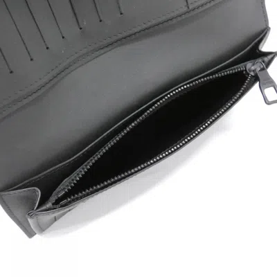 Pre-owned Louis Vuitton Black Leather Long Wallet (bi-fold) ()