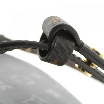 Pre-owned Louis Vuitton Black Marron Coated Canvas Leather Pochette Shoulder Bag () In Multi