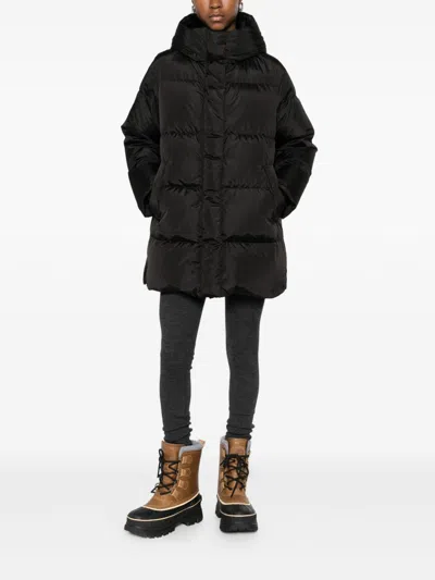 Lempelius Quilted Funnel Jacket In Black