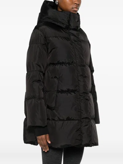 Lempelius Quilted Funnel Jacket In Black