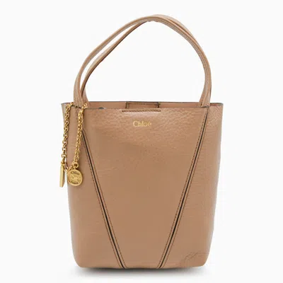 Chloé Beige Leather Spin Tote