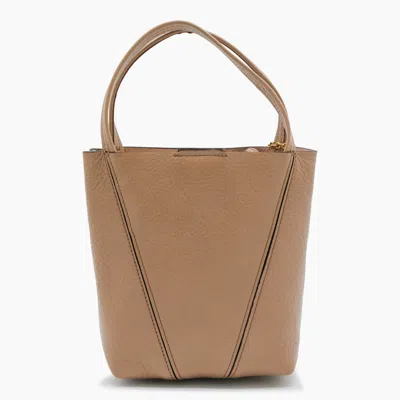 Chloé Beige Leather Spin Tote