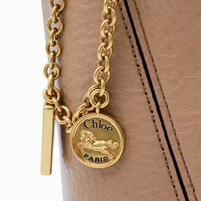 Chloé Beige Leather Spin Tote