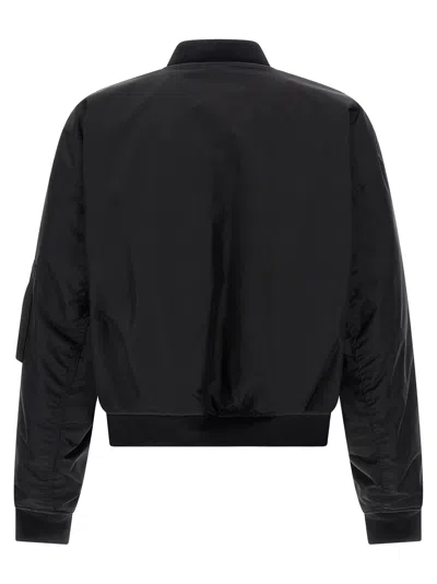Balenciaga Black Nylon Uniform Merch Large Fit Bomber In Black