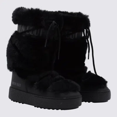 Moon Boot Boots Blacks And Greys In Black