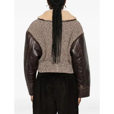 Etro Sheepskin Jacket Featuring Wool Insert In Brown