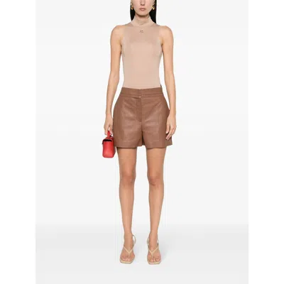 Fendi Brown Shorts In Multi