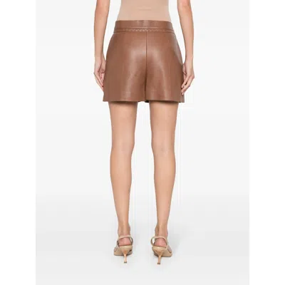 Fendi Brown Shorts In Multi