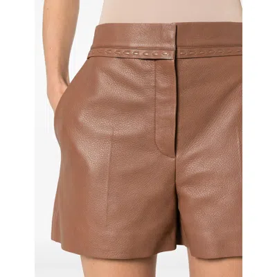 Fendi Brown Shorts In Multi