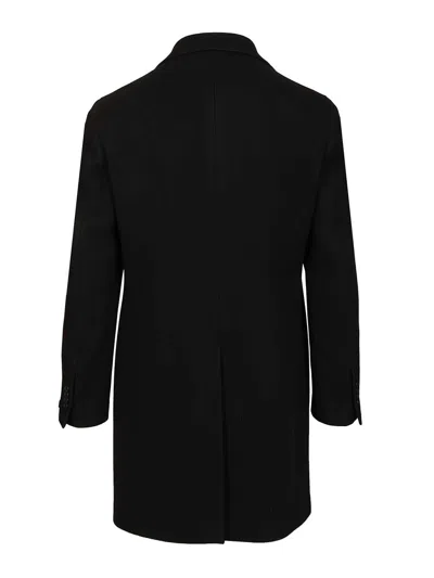 Tagliatore Cappotto Foderato Bruce Medio Nero 70lana 20 Poliam 10 Cachemire Coats Blue In Black
