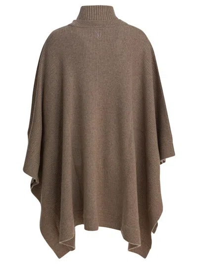 Max Mara Cashmere Cape Jackets And Coats Beige In Brown