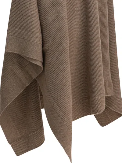 Max Mara Cashmere Cape Jackets And Coats Beige In Brown