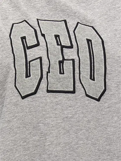 Balenciaga Ceo Team Logo T-shirt Gray In Gray