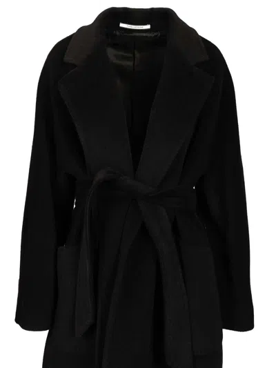Tagliatore Charlize Long Coat Coats Black In Black