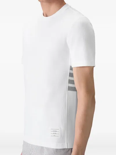Thom Browne Classic Pique 4-bar T-shirt Clothing In White