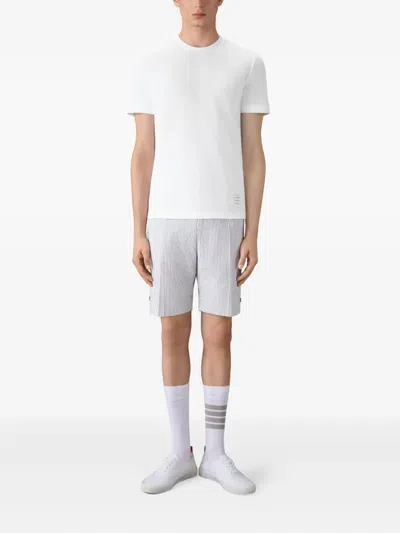 Thom Browne Classic Pique 4-bar T-shirt Clothing In White