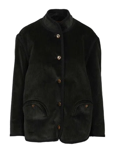 Blazé Milano Classic Touch Curly Jacket Jackets Green In Black