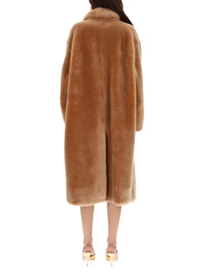 Stand Studio Gabriella Buttoned Coat In Brown