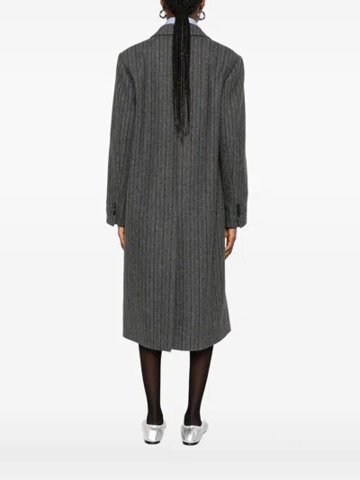 Alberto Biani Coats Blacks And Greys In Gray
