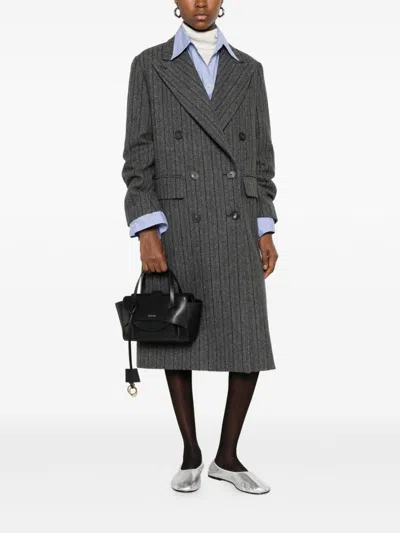 Alberto Biani Coats Blacks And Greys In Gray