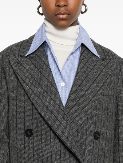 Alberto Biani Coats Blacks And Greys In Gray