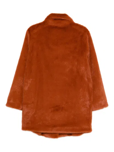 Paul Smith Faux-fur Coat In Brown