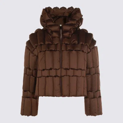 Raxxy Puffer Jacket In Brown