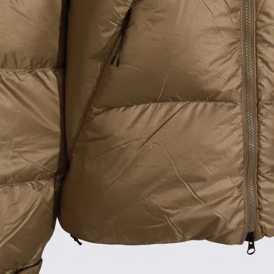 Goldwin Beige Nylon Pertex Quantum Down Jacket In Brown