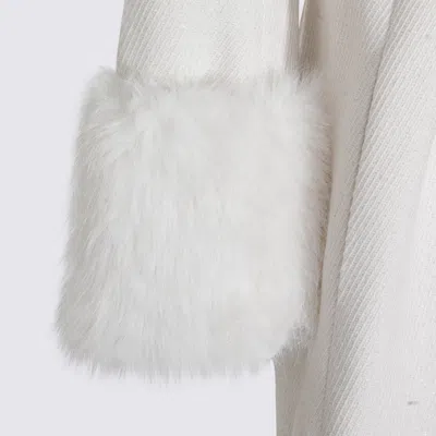 Twinset Faux-fur Belted Coat In White