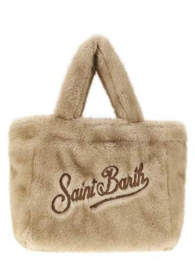 Mc2 Saint Barth Colette Soft Fur Hand Bags Beige