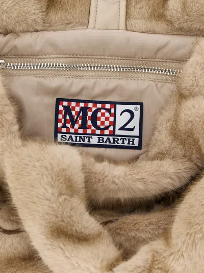 Mc2 Saint Barth Colette Soft Fur Hand Bags Beige