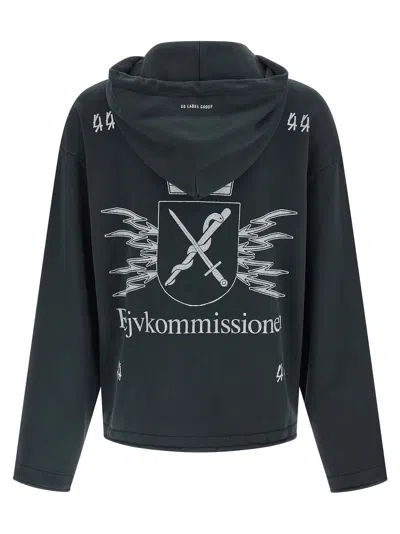 44 Label Commission Sweatshirt Black In Black