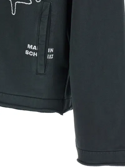 44 Label Commission Sweatshirt Black In Black