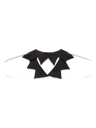 Forte Forte Sheer Fabric Scarf Pointed Design In Metallic