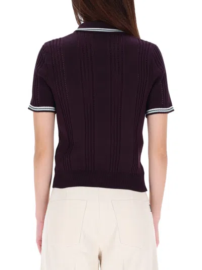 Casablanca Cotton Knit Polo Shirt In Black