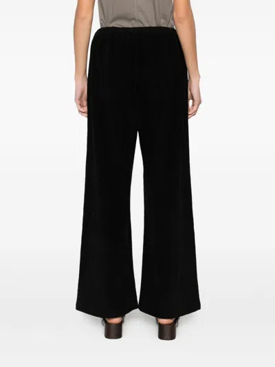 Apuntob Textured Straight Trousers In Black