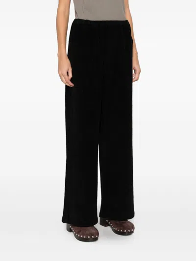 Apuntob Textured Straight Trousers In Black