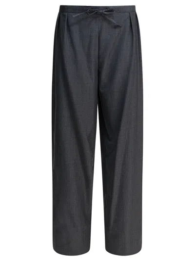Loulou De Saison Cove Lds Trousers Grey In Gray