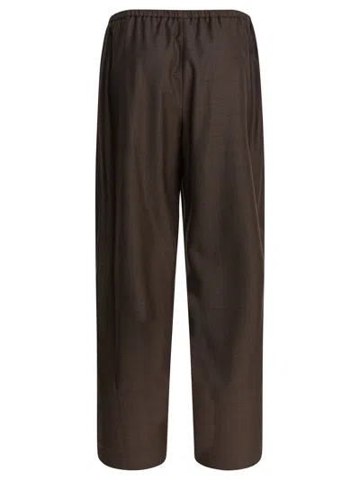 Loulou De Saison Drawstring Trousers In Brown