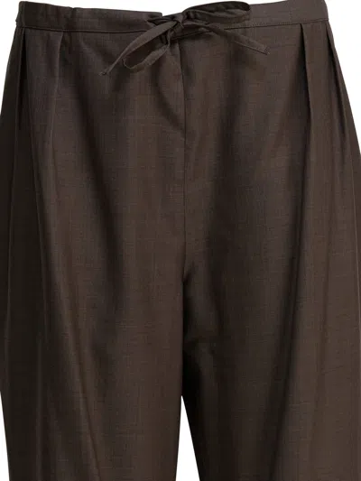 Loulou De Saison Drawstring Trousers In Brown