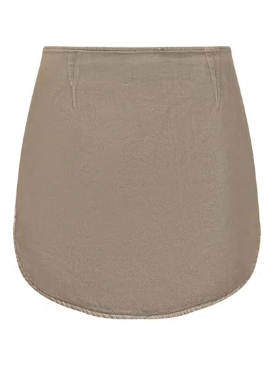 Diesel Denim Mini Skirt In Brown